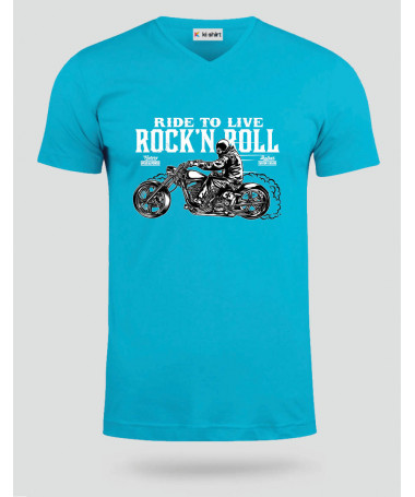 Ride to live rocknroll  T-shirt Scollo V
