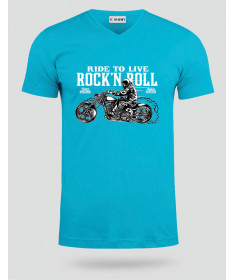 Ride to live rocknroll  T-shirt Scollo V