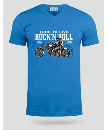 Ride to live rocknroll  T-shirt Scollo V