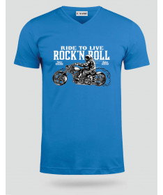 Ride to live rocknroll  T-shirt Scollo V