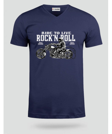 Ride to live rocknroll  T-shirt Scollo V