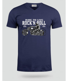 Ride to live rocknroll  T-shirt Scollo V