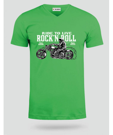 Ride to live rocknroll  T-shirt Scollo V