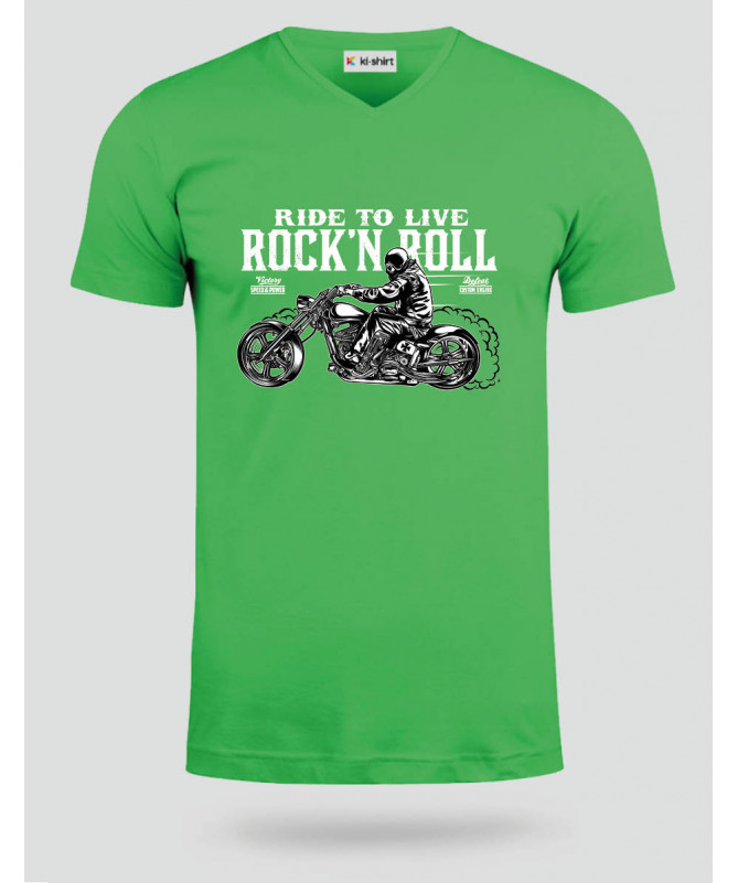 Ride to live rocknroll  T-shirt Scollo V