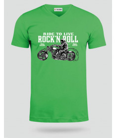 Ride to live rocknroll  T-shirt Scollo V