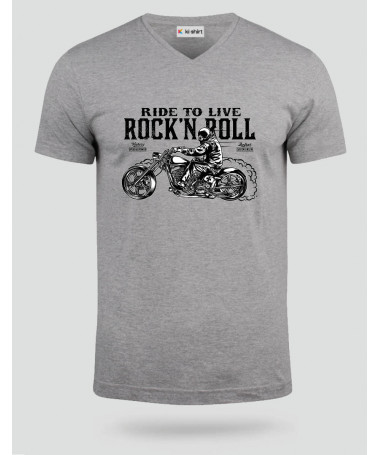Ride to live rocknroll  T-shirt Scollo V