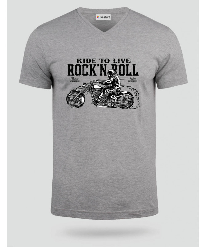 Ride to live rocknroll  T-shirt Scollo V