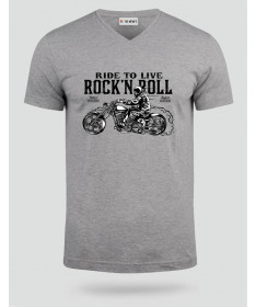 Ride to live rocknroll  T-shirt Scollo V