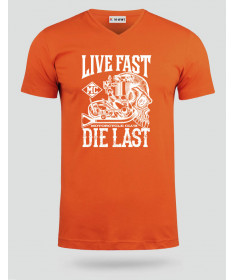 Live fast die last  T-shirt Scollo V