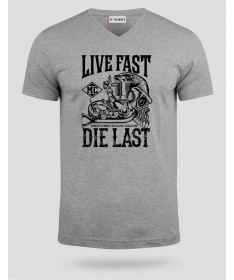 Live fast die last  T-shirt Scollo V