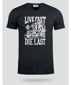 Live fast die last  T-shirt Scollo V