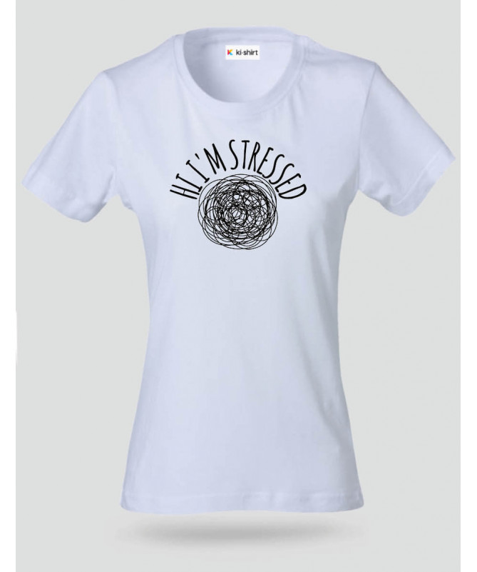 Hi i am stressed T-shirt Basic Donna