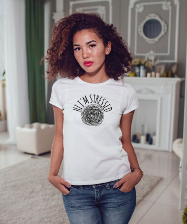 Hi i am stressed T-shirt Basic Donna