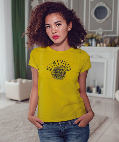 Hi i am stressed T-shirt Basic Donna