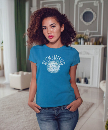 Hi i am stressed T-shirt Basic Donna
