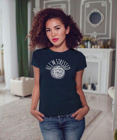 Hi i am stressed T-shirt Basic Donna