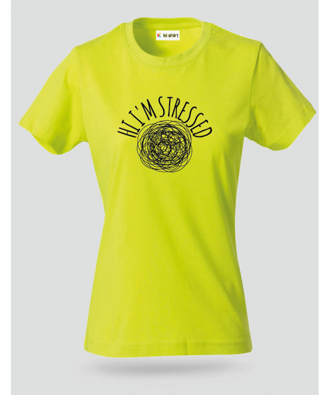 Hi i am stressed T-shirt Basic Donna