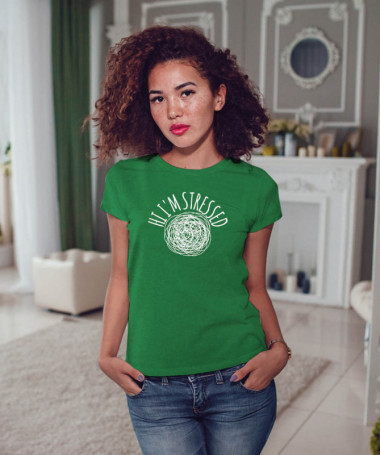 Hi i am stressed T-shirt Basic Donna