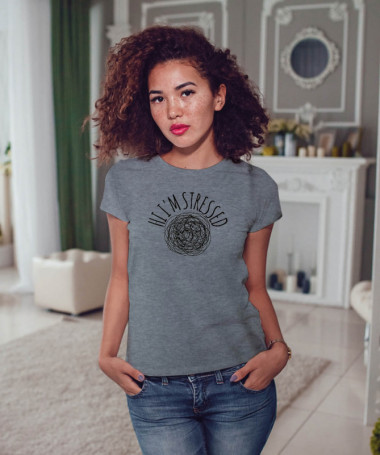 Hi i am stressed T-shirt Basic Donna