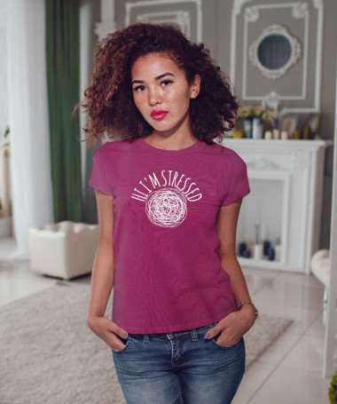 Hi i am stressed T-shirt Basic Donna