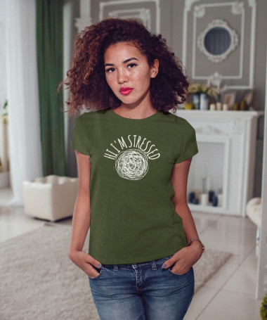 Hi i am stressed T-shirt Basic Donna