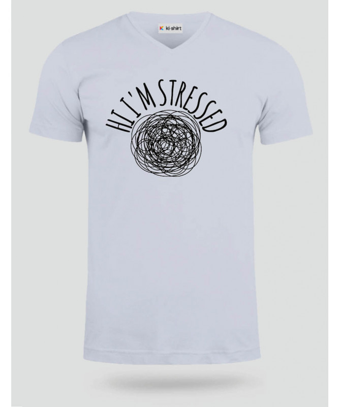 Hi i am stressed  T-shirt Scollo V