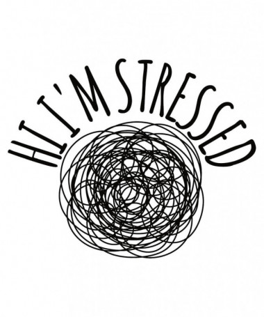 Hi i am stressed  T-shirt Scollo V