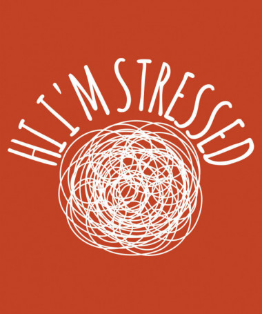 Hi i am stressed  T-shirt Scollo V