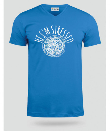 Hi i am stressed  T-shirt Scollo V