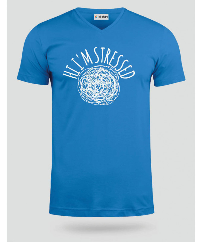 Hi i am stressed  T-shirt Scollo V