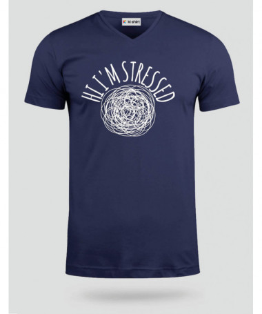 Hi i am stressed  T-shirt Scollo V