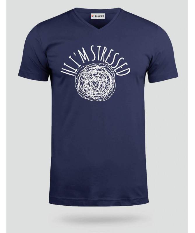 Hi i am stressed  T-shirt Scollo V
