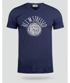 Hi i am stressed  T-shirt Scollo V