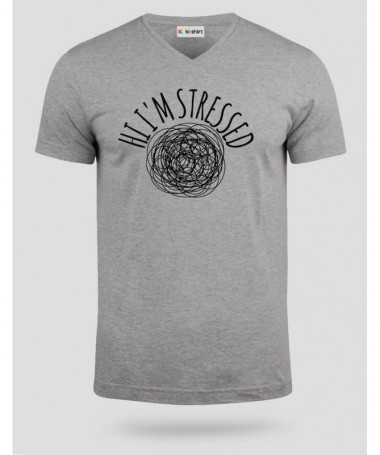 Hi i am stressed  T-shirt Scollo V