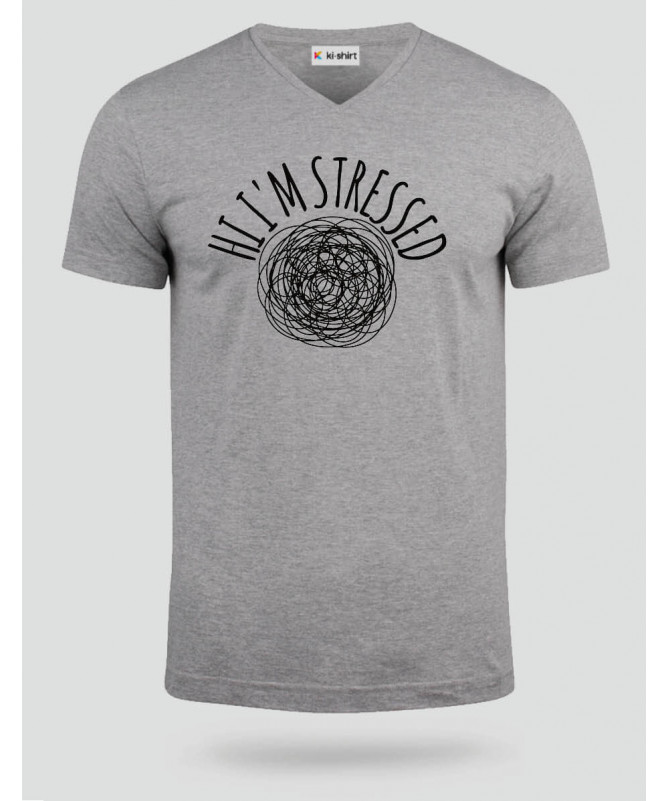 Hi i am stressed  T-shirt Scollo V