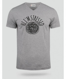 Hi i am stressed  T-shirt Scollo V