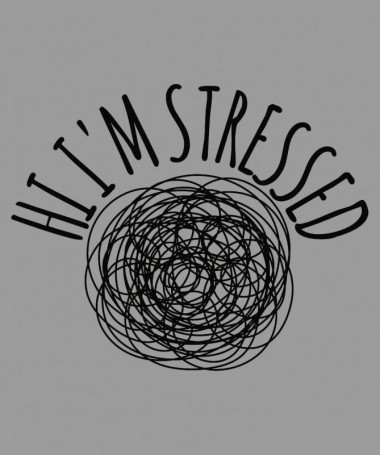 Hi i am stressed  T-shirt Scollo V
