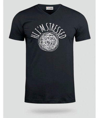 Hi i am stressed  T-shirt Scollo V