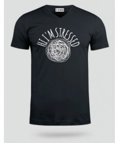 Hi i am stressed  T-shirt Scollo V