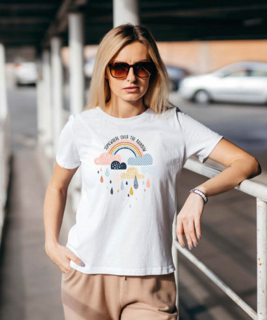 Rainbow T-shirt Basic Donna