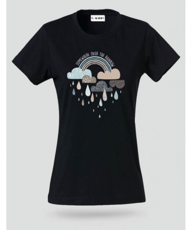 Rainbow T-shirt Basic Donna