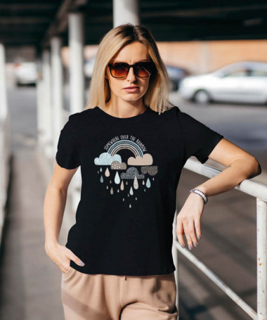 Rainbow T-shirt Basic Donna