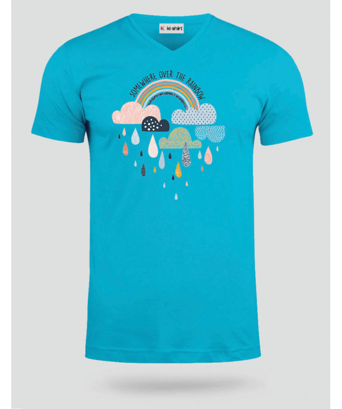 Rainbow  T-shirt Scollo V