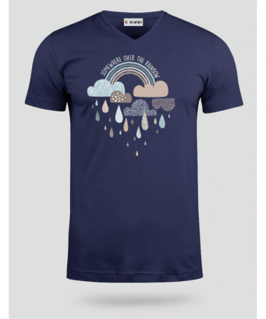 Rainbow  T-shirt Scollo V