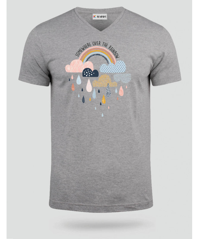 Rainbow  T-shirt Scollo V