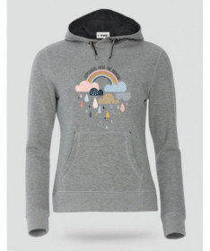 Rainbow Felpa Premium con cappuccio Donna