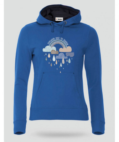 Rainbow Felpa Premium con cappuccio Donna