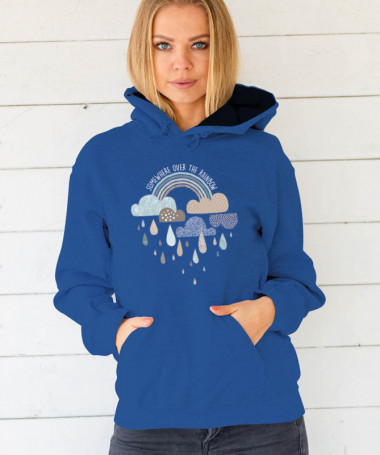 Rainbow Felpa Premium con cappuccio Donna