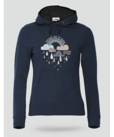 Rainbow Felpa Premium con cappuccio Donna