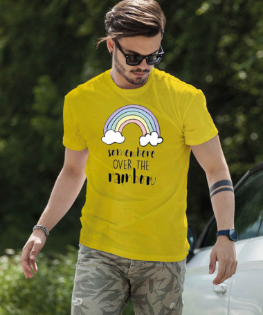 Somewhere over the rainbow T-shirt Basic Uomo